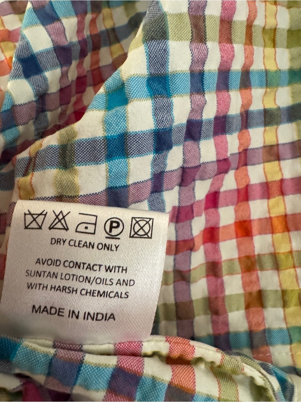 Saloni Rainbow Gingham Top Size 0 - Picture 6 of 6